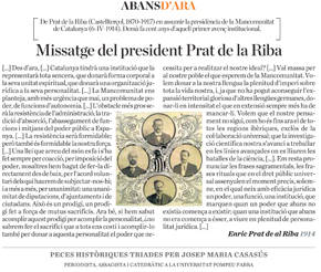 Missatge del president Prat de la Riba